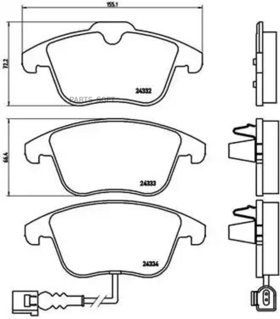

Тормозные колодки brembo P85112