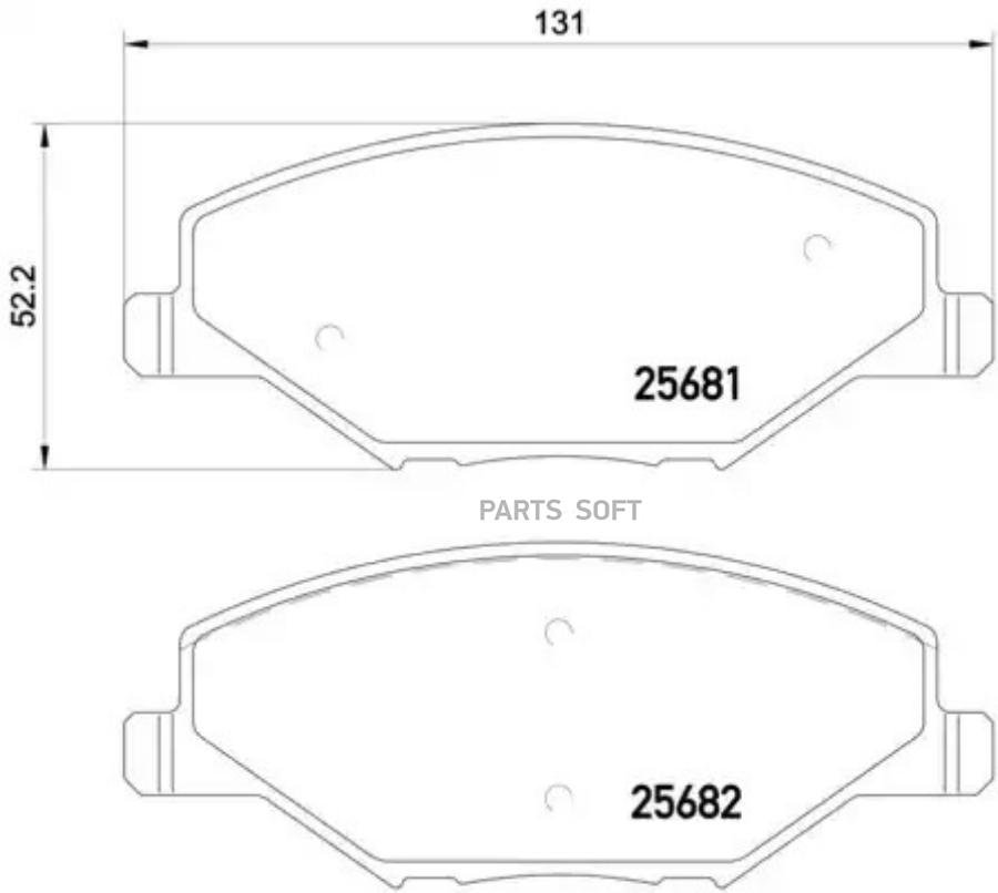 

Тормозные колодки brembo P85121