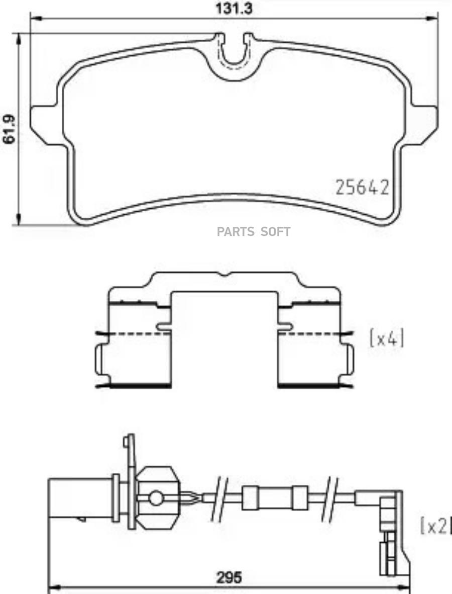 

Тормозные колодки brembo P85151