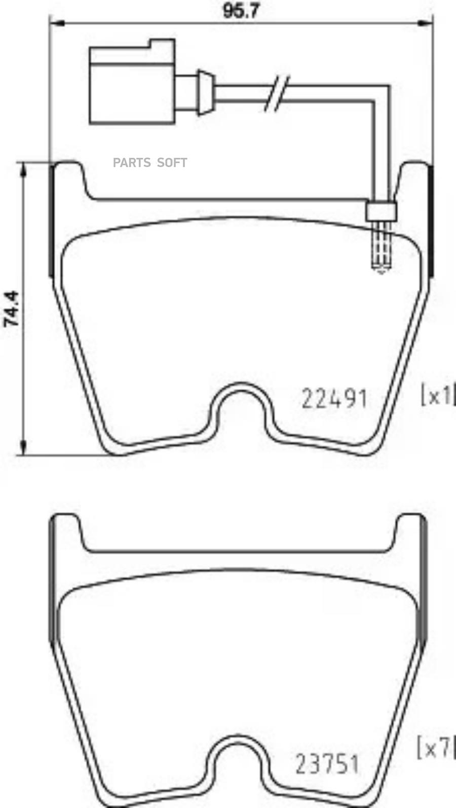 

Тормозные колодки brembo P85152