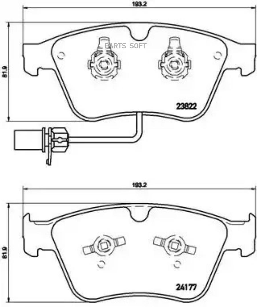 

Тормозные колодки brembo P05003