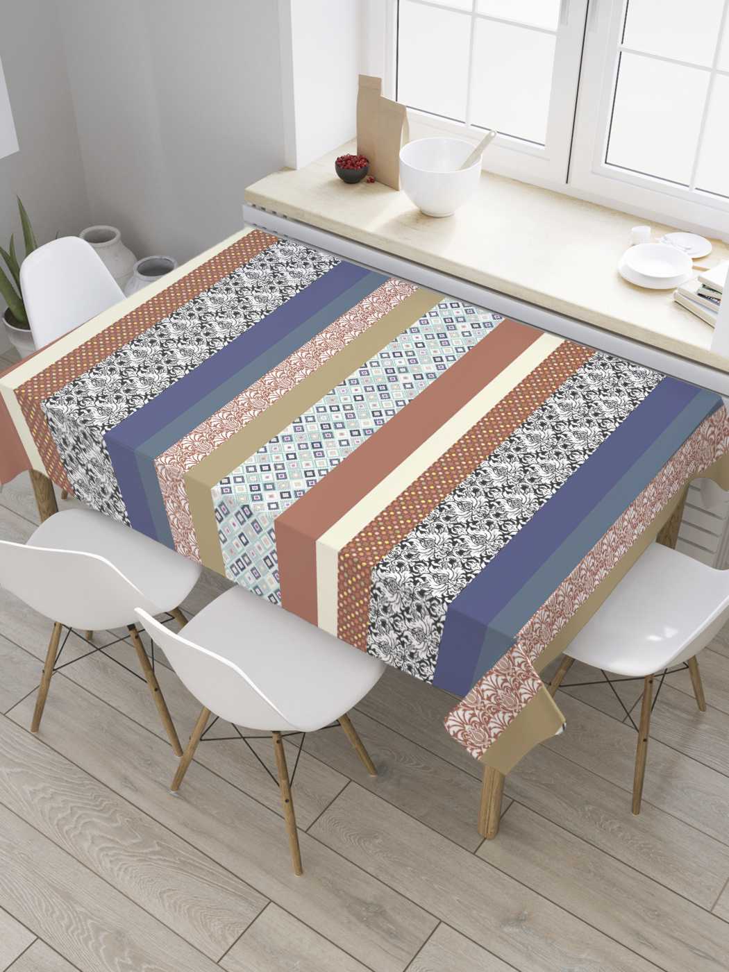 

Скатерть прямоугольная JoyArty "Королевские дороги" из оксфорда, 180x145 см, Бежевый, Королевские дороги