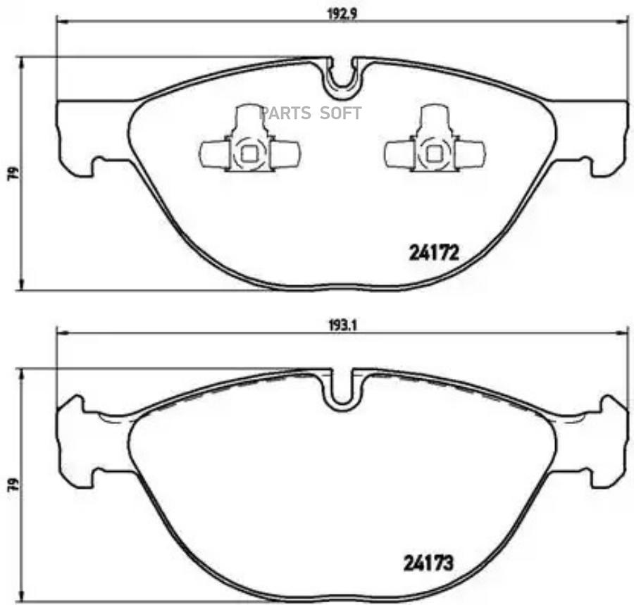 

Тормозные колодки brembo P06058