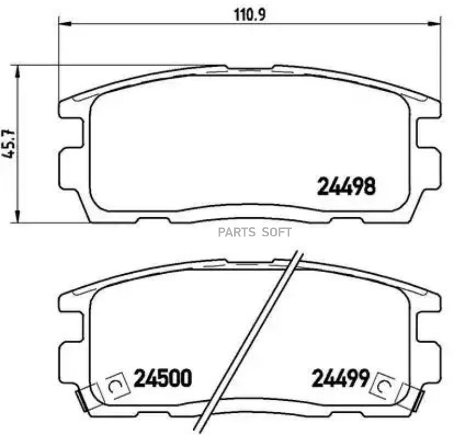 

Тормозные колодки brembo P10004