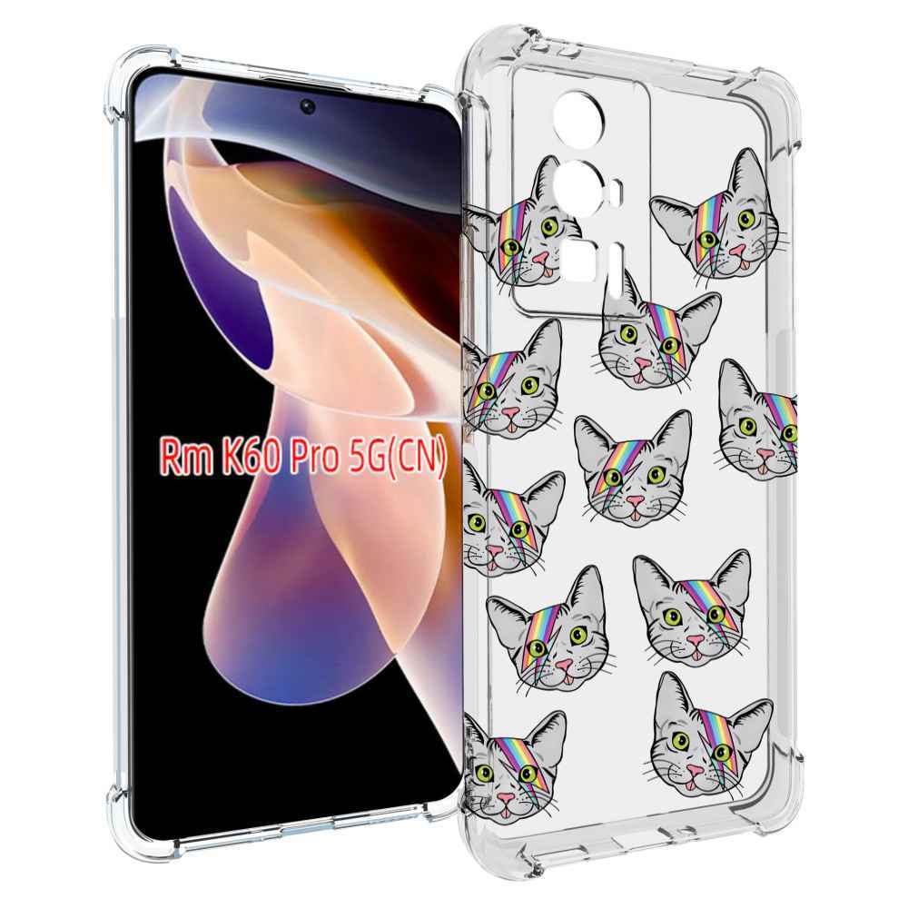 

Чехол MyPads кот-с-молнией-на-лбу для Xiaomi Redmi K60 Pro, Прозрачный, Tocco