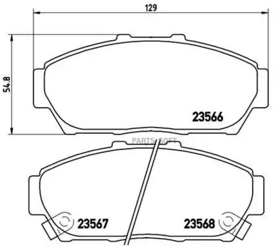 Тормозные колодки brembo P28048