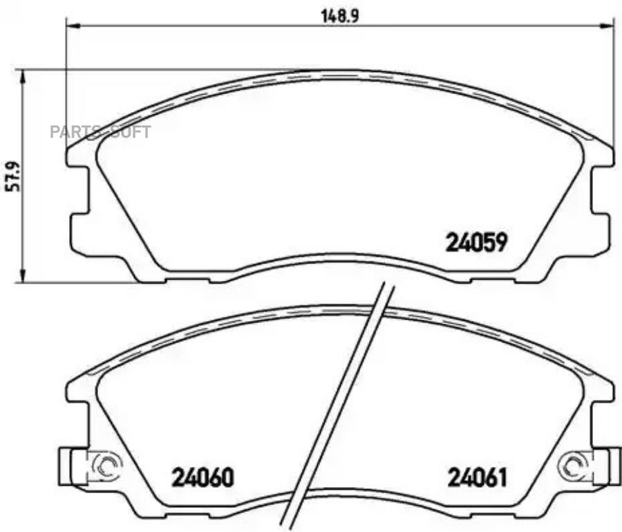 

Тормозные колодки brembo P30017