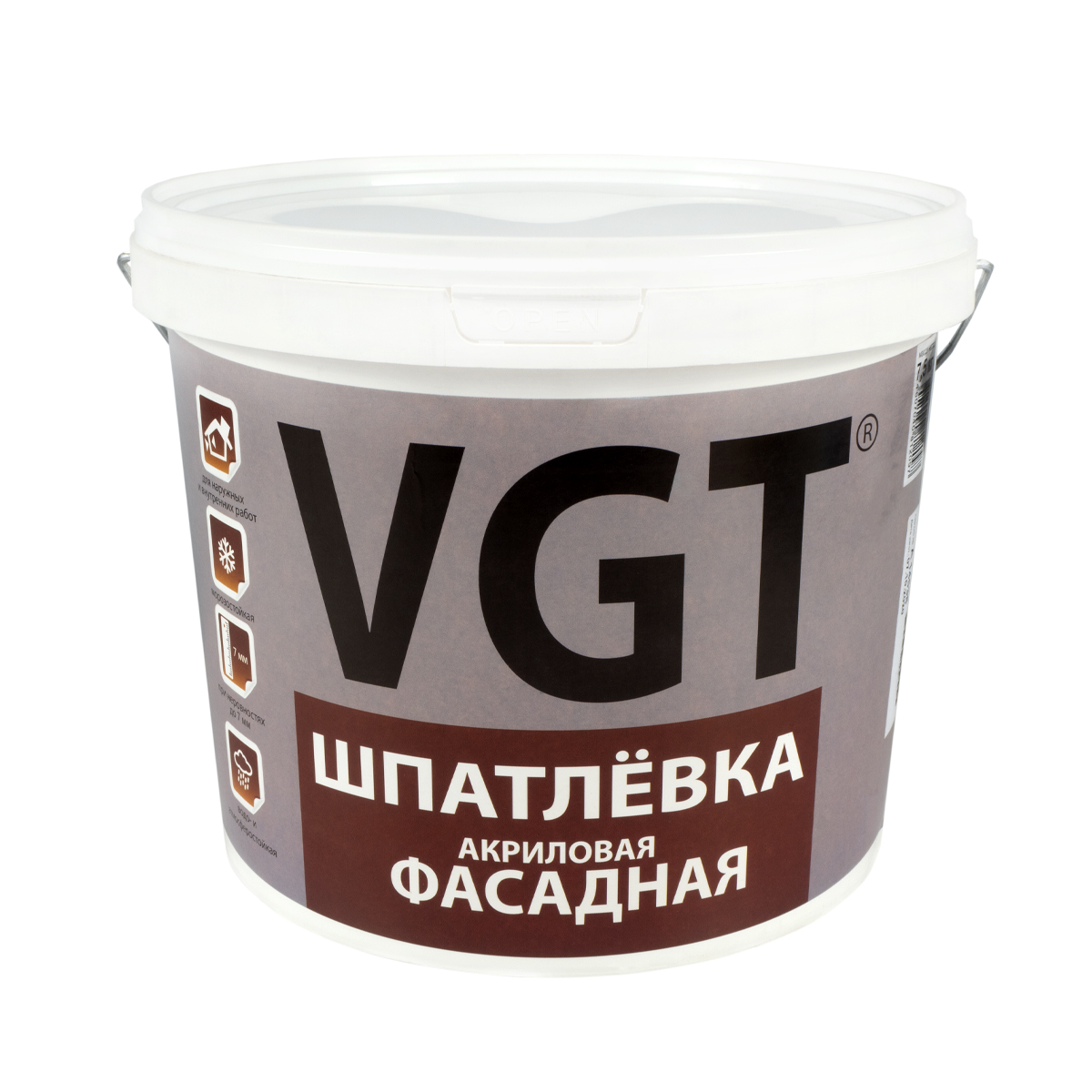 фото Шпатлевка фасадная 7,5 кг "vgt"