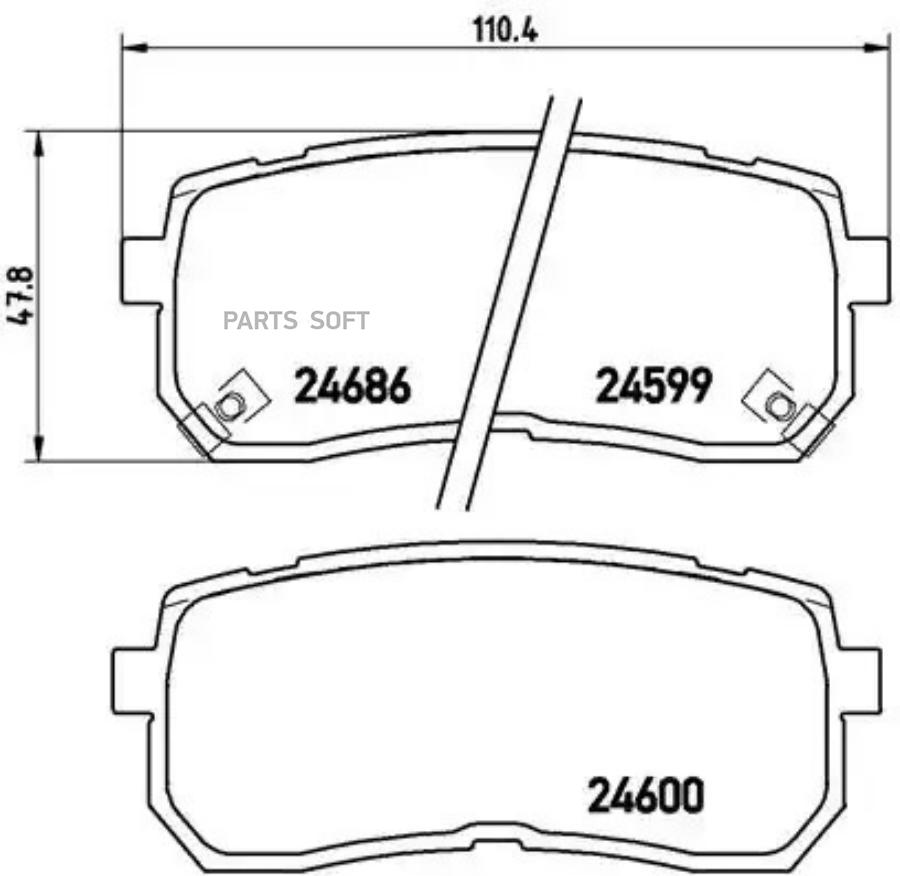 

Тормозные колодки brembo P30035