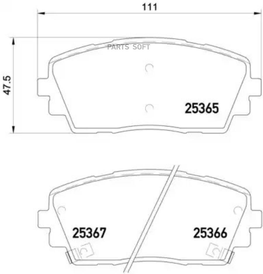 

Тормозные колодки brembo P30053