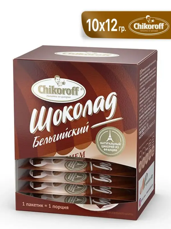 Цикорий CHIKOROFF порционный Шоколадный, 10 шт х 12 г