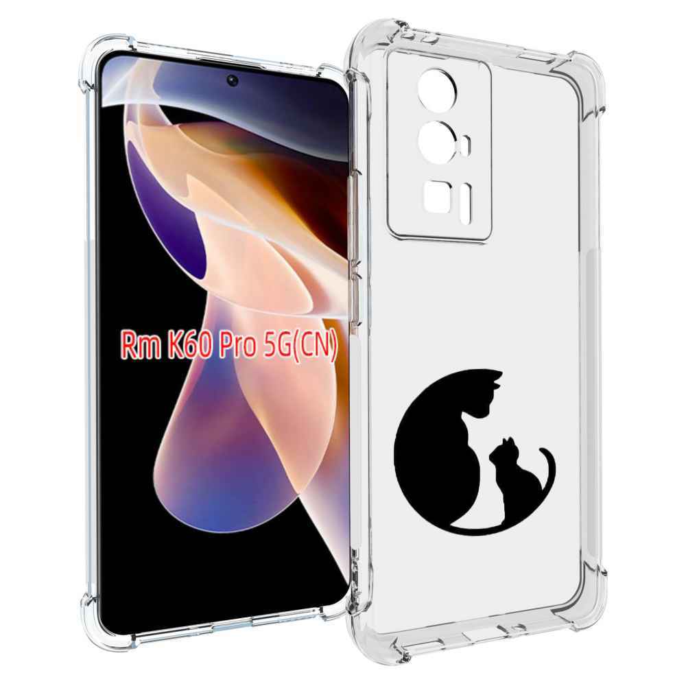 

Чехол MyPads коты в полукруге для Xiaomi Redmi K60 Pro, Прозрачный, Tocco