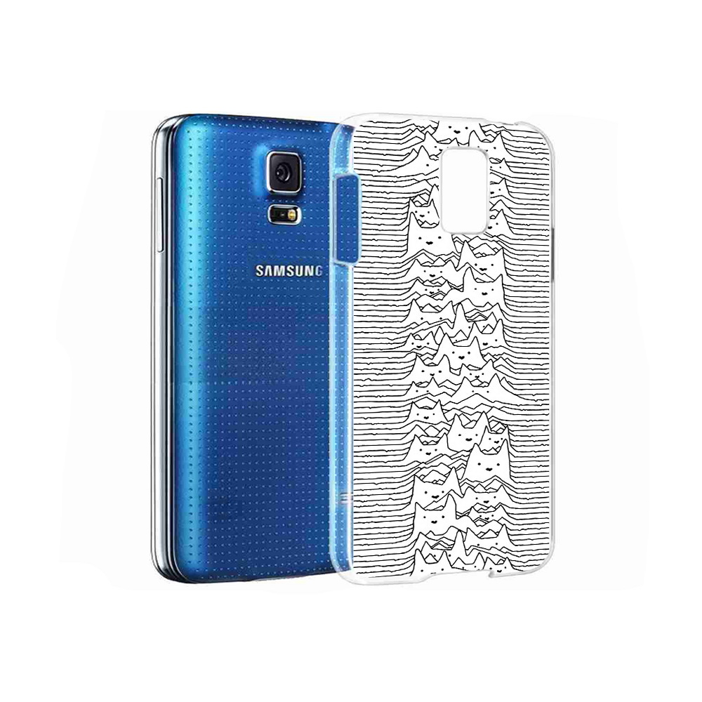 

Чехол MyPads Tocco для Samsung Galaxy S5 черно белые коты 3D (PT12196.512.682), Прозрачный, Tocco