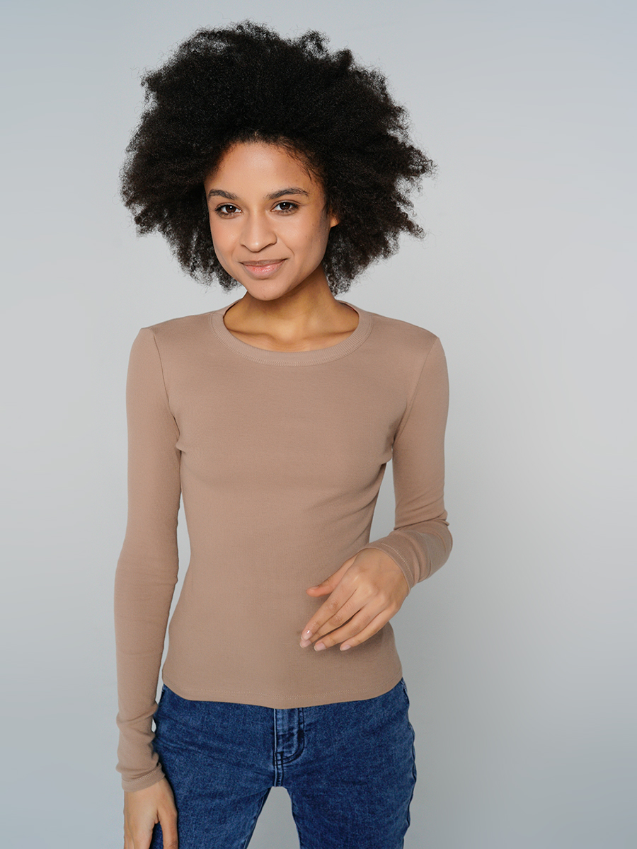 

Лонгслив женский ТВОЕ 78335 бежевый XL, 78335