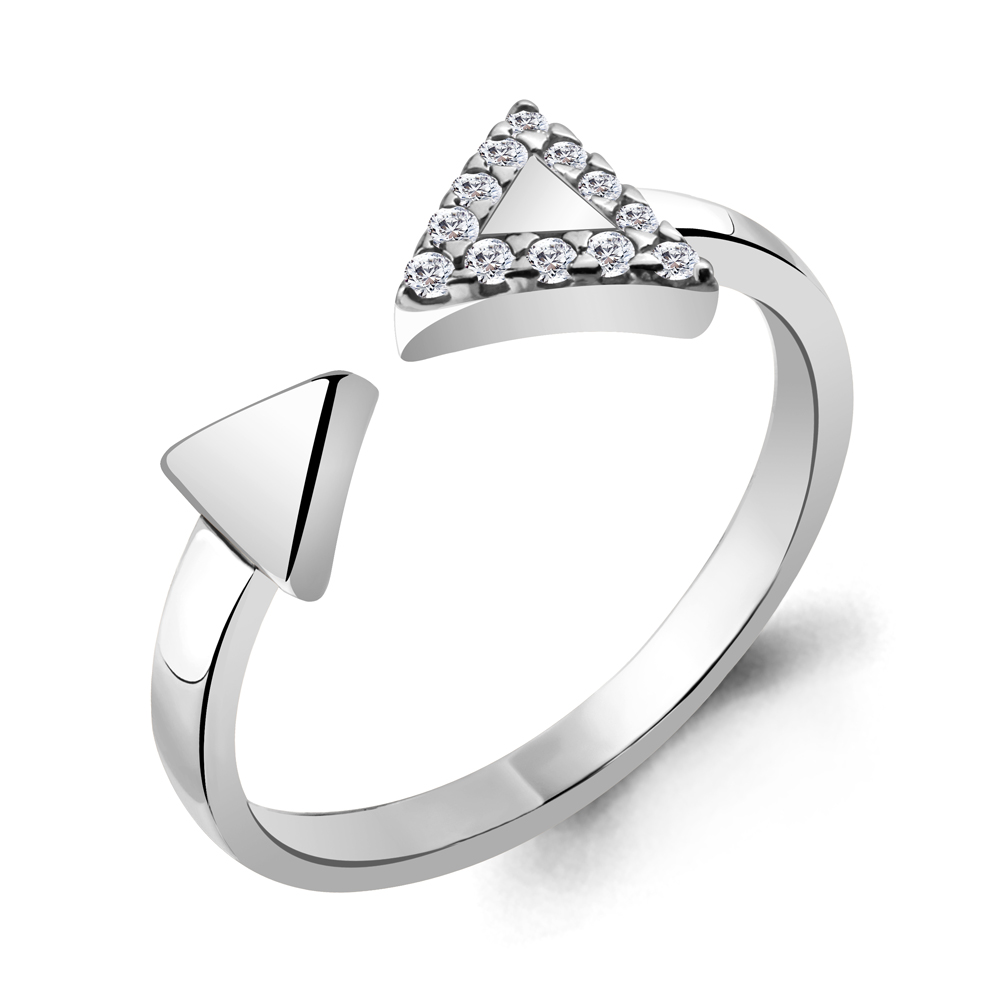 

Кольцо из серебра с фианитом р. 15 Aquamarine 68674А_925_р, 68674А_925_р