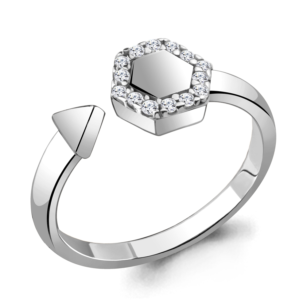 

Кольцо из серебра с фианитом р. 16 Aquamarine 68675А_925_р, 68675А_925_р