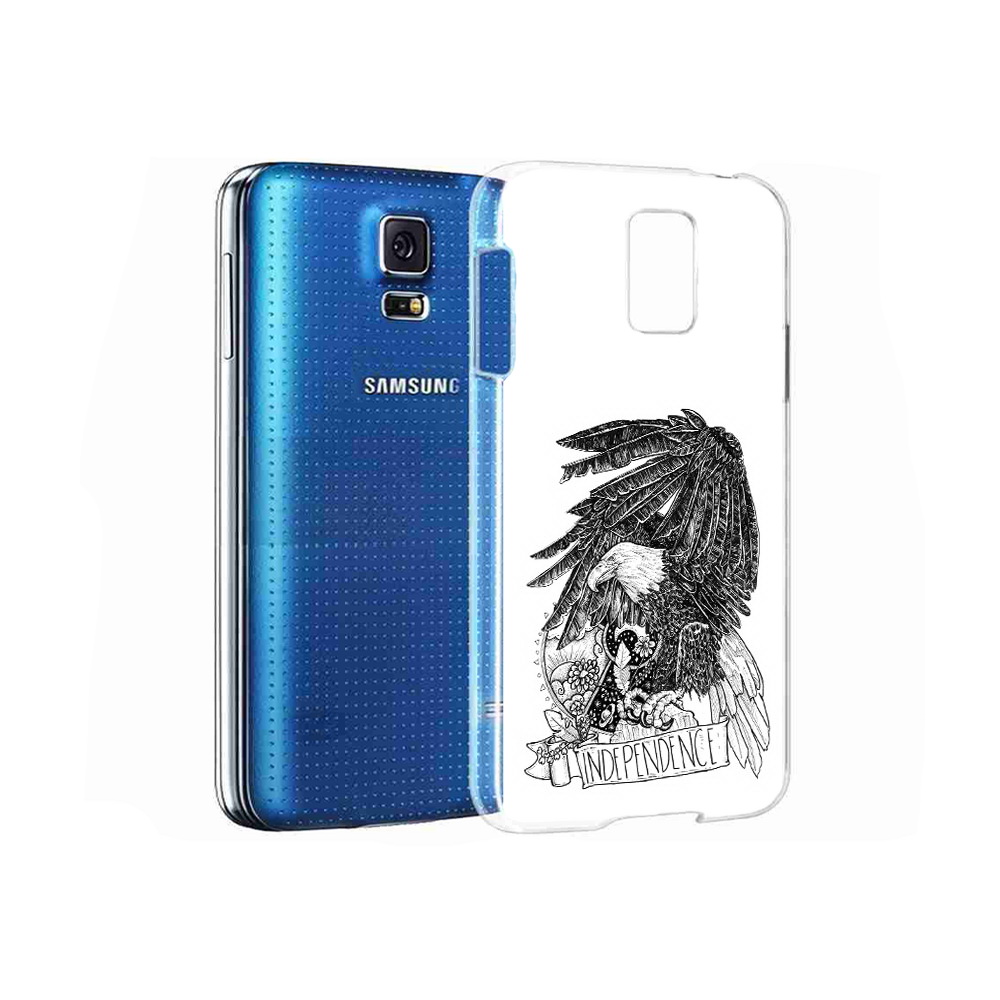 

Чехол MyPads Tocco для Samsung Galaxy S5 черно белый сокол (PT12196.512.688), Прозрачный, Tocco