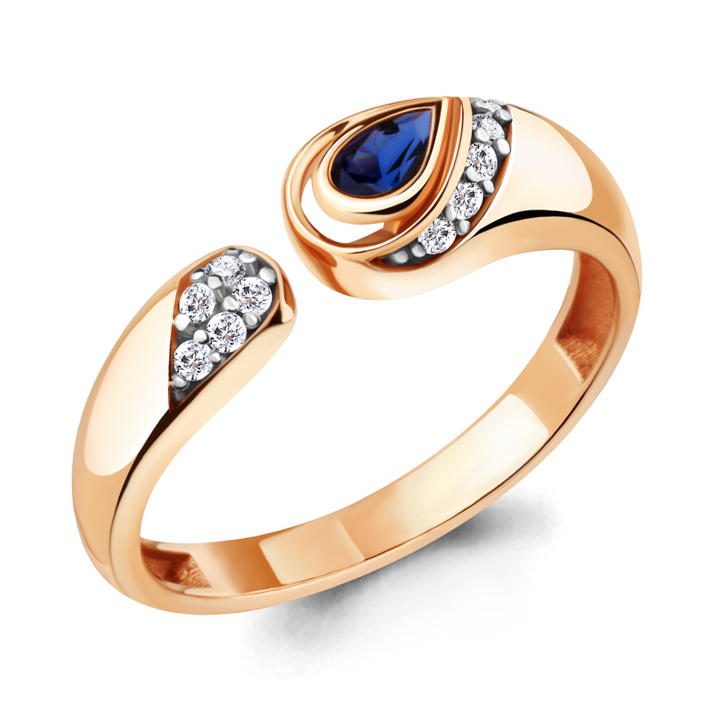 

Кольцо из серебра с сапфиром р. , Aquamarine 68690АБ_925_з, 68690АБ_925_з