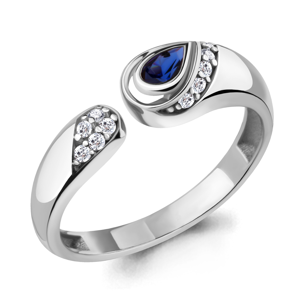 

Кольцо из серебра с сапфиром р. 18 Aquamarine 68690АБ_925_р, 68690АБ_925_р