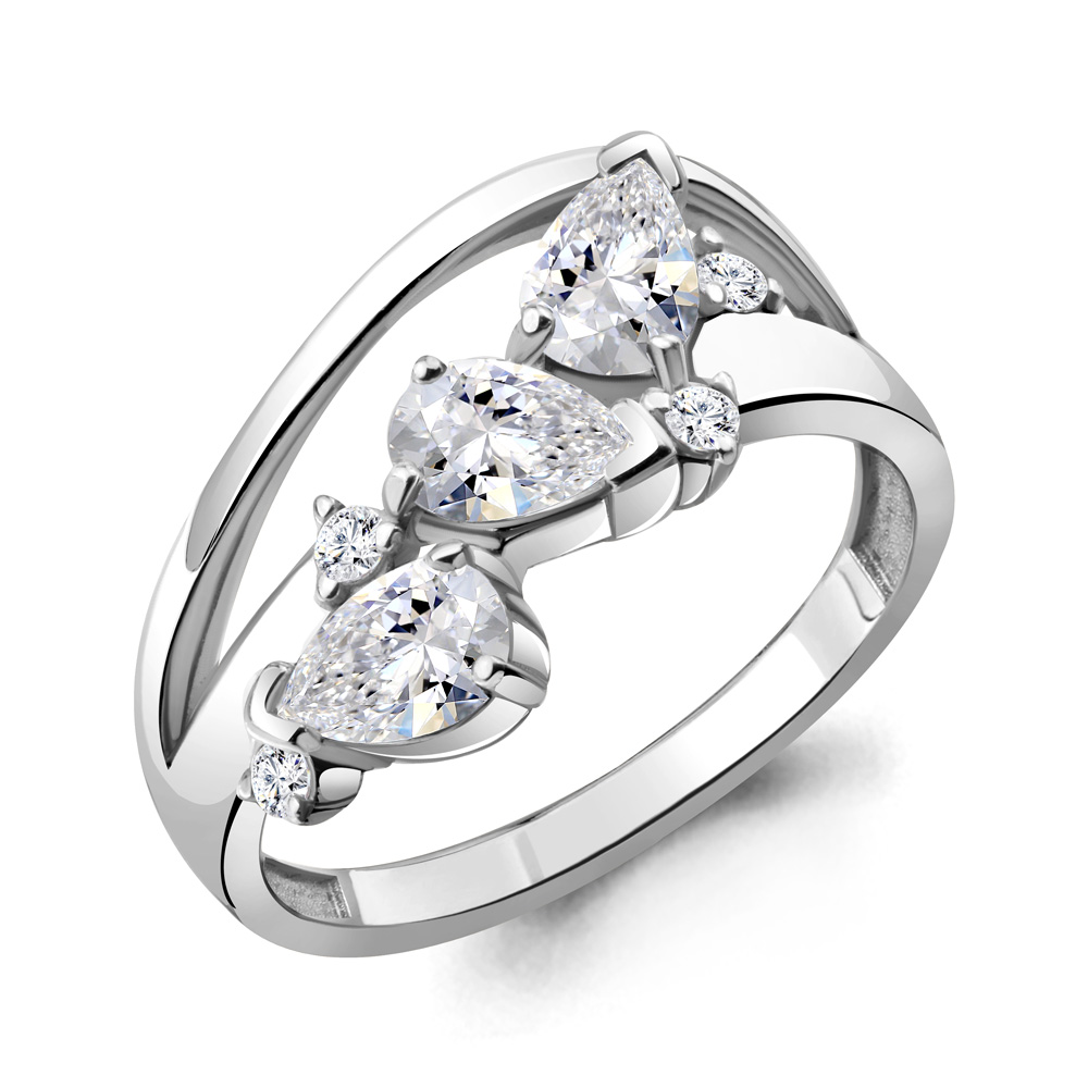 

Кольцо из серебра с фианитом р. 21 Aquamarine 68693А_925_р, 68693А_925_р