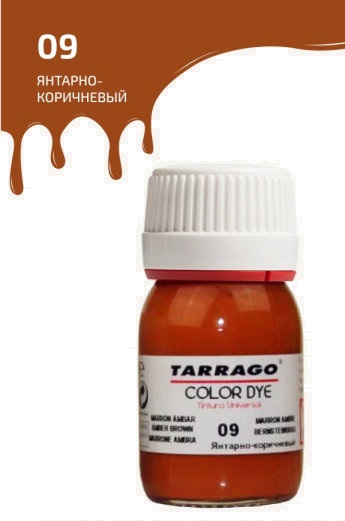 фото Краситель для всех видов гладких кож tarrago color dye 25мл tdc01/009 янтарно-коричневый