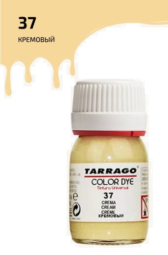 фото Краситель для всех видов гладких кож tarrago color dye tdc01/037 кремовый 25 мл