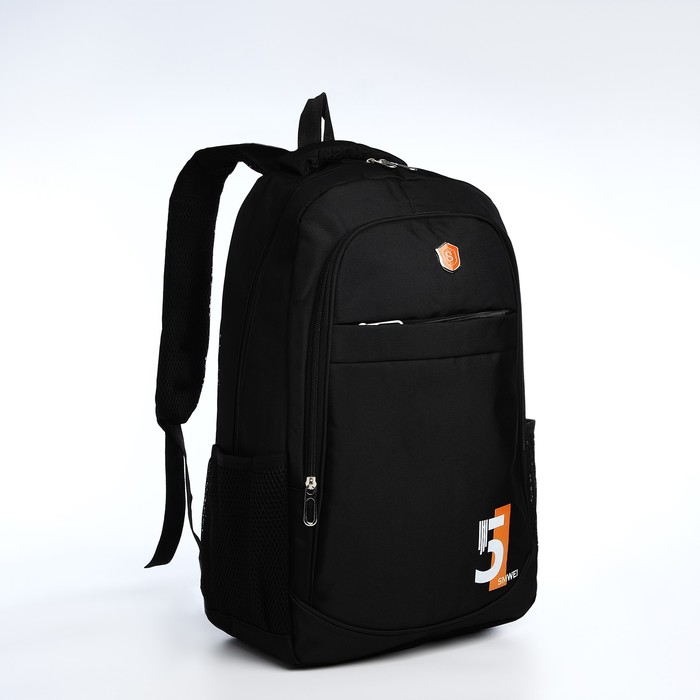 

Рюкзак мужской NoBrand Five черный/оранжевый, 50х18х35 см, Five
