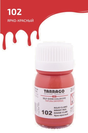 фото Краситель для всех видов гладких кож tarrago color dye tdc01/102 ярко-красный 25 мл