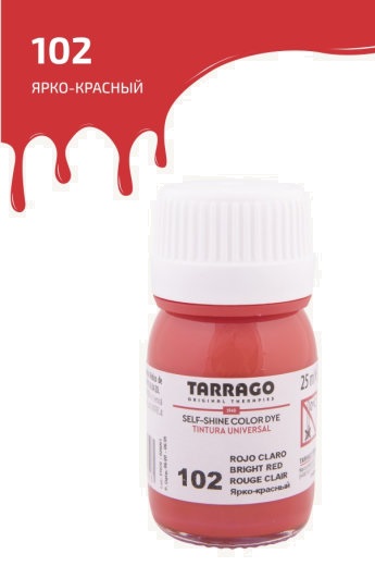 фото Краситель для всех видов гладких кож tarrago color dye 25мл tdc01/102 ярко-красный