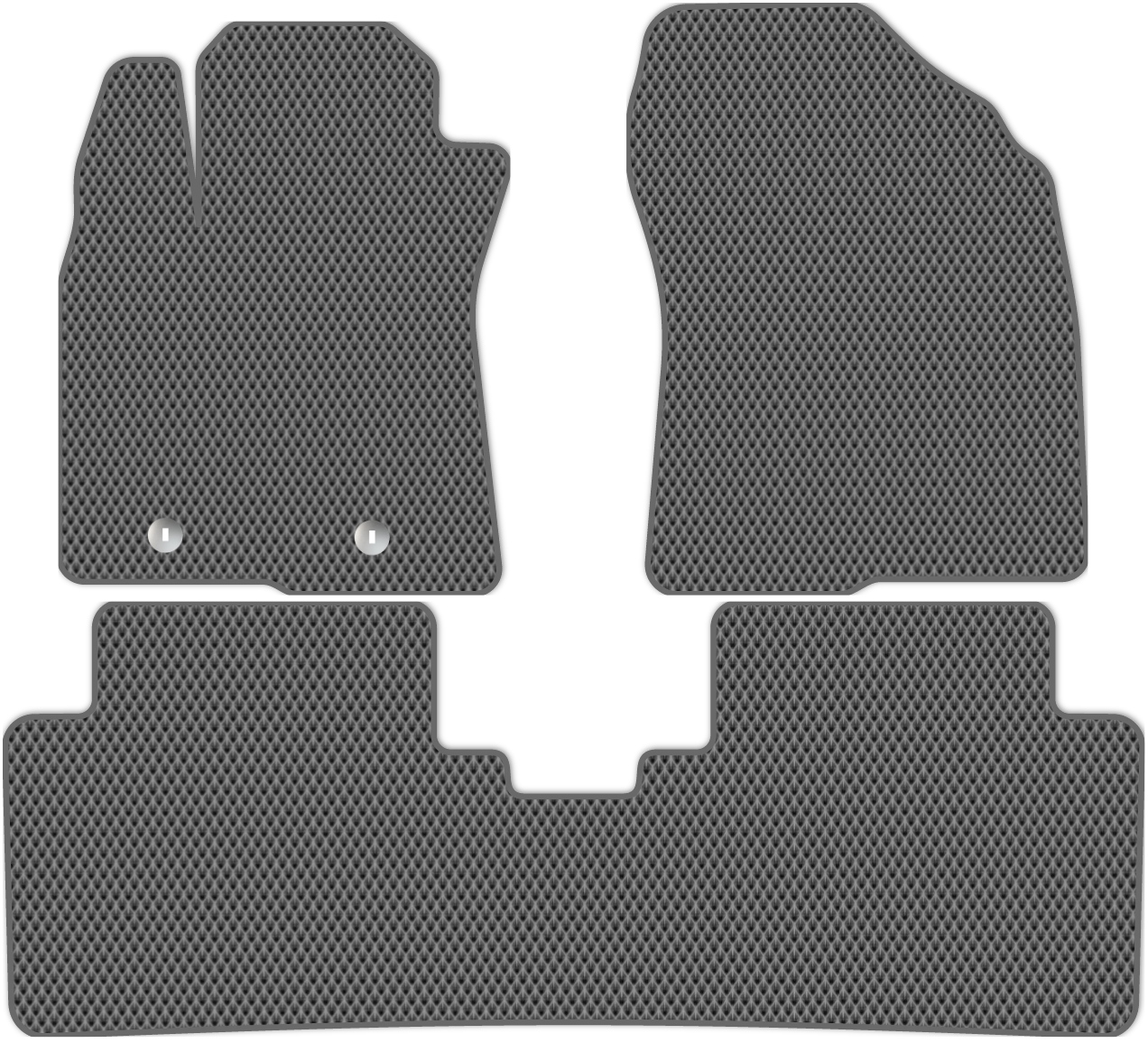 

Коврики ЭВА в салон для Toyota Avensis 3 2011 - 2012, 3 шт. серый, темно-серый кант, 4871-W3YL-H