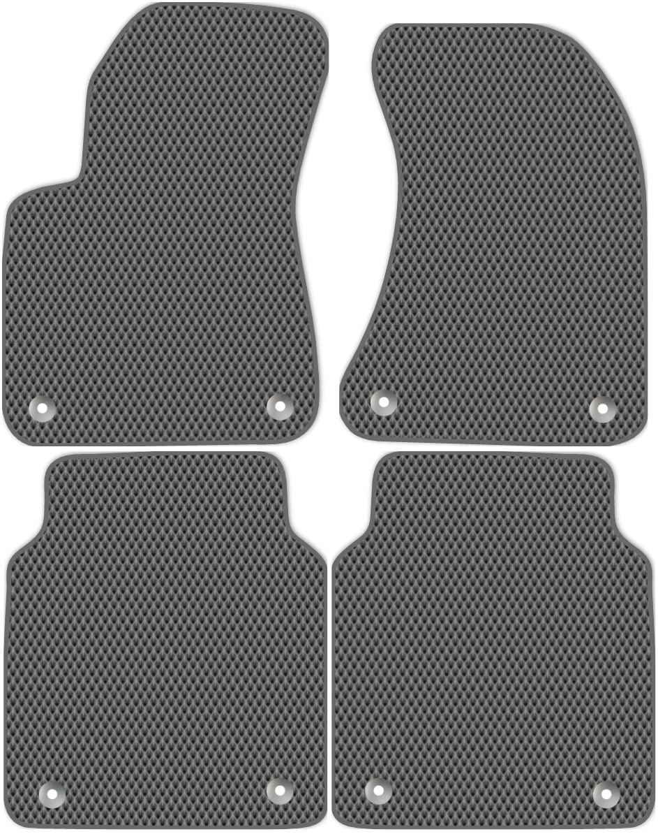 

Коврики ЭВА в салон для Audi A8 3 (D4) 2009 - 2013, 4 шт. серый, темно-серый кант, 1217-S4Y-H