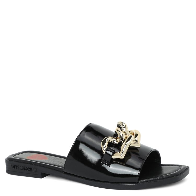 

Шлепанцы женские Love Moschino JA28222G черные 35 EU, JA28222G