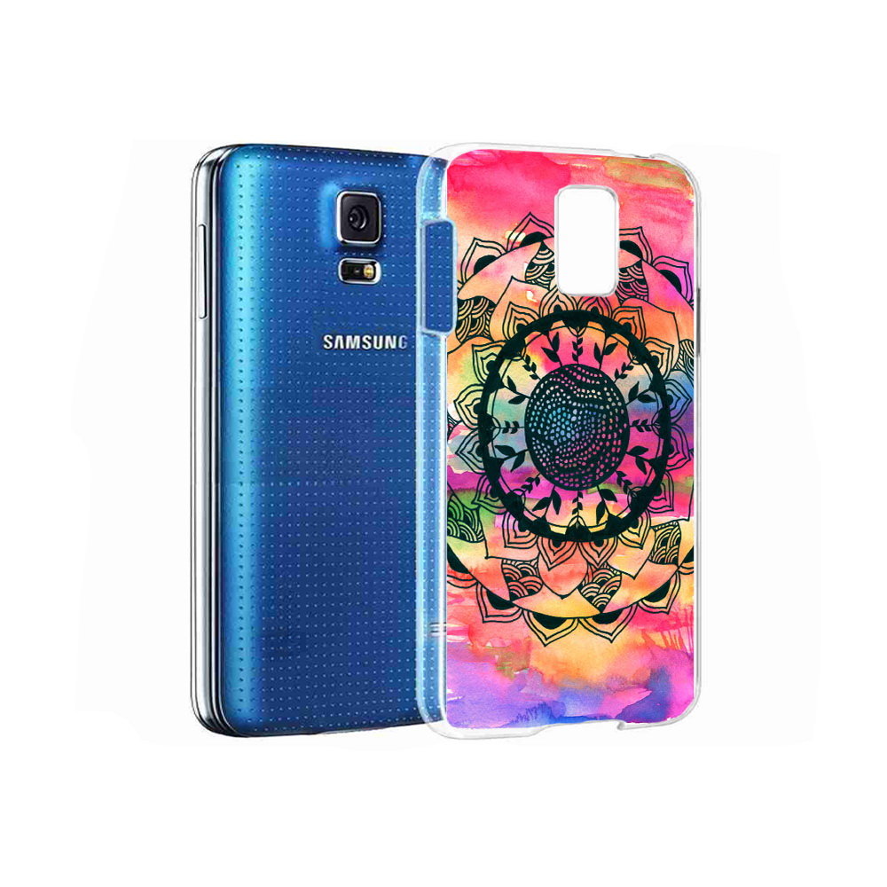 

Чехол MyPads Tocco для Samsung Galaxy S5 яркая абстракция круглый цветок (PT12196.512.704), Прозрачный, Tocco
