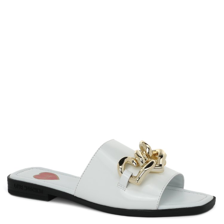 

Шлепанцы женские Love Moschino JA28222G белые 36 EU, Белый, JA28222G