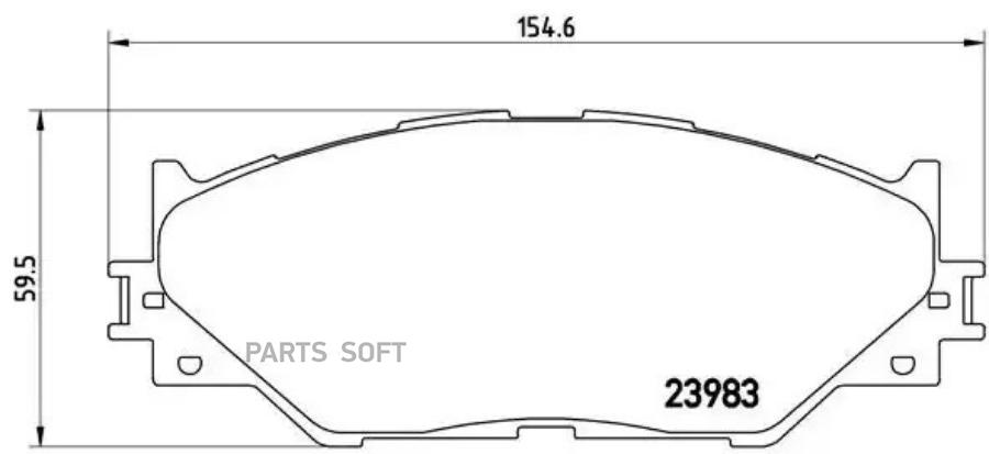

Тормозные колодки brembo P83074