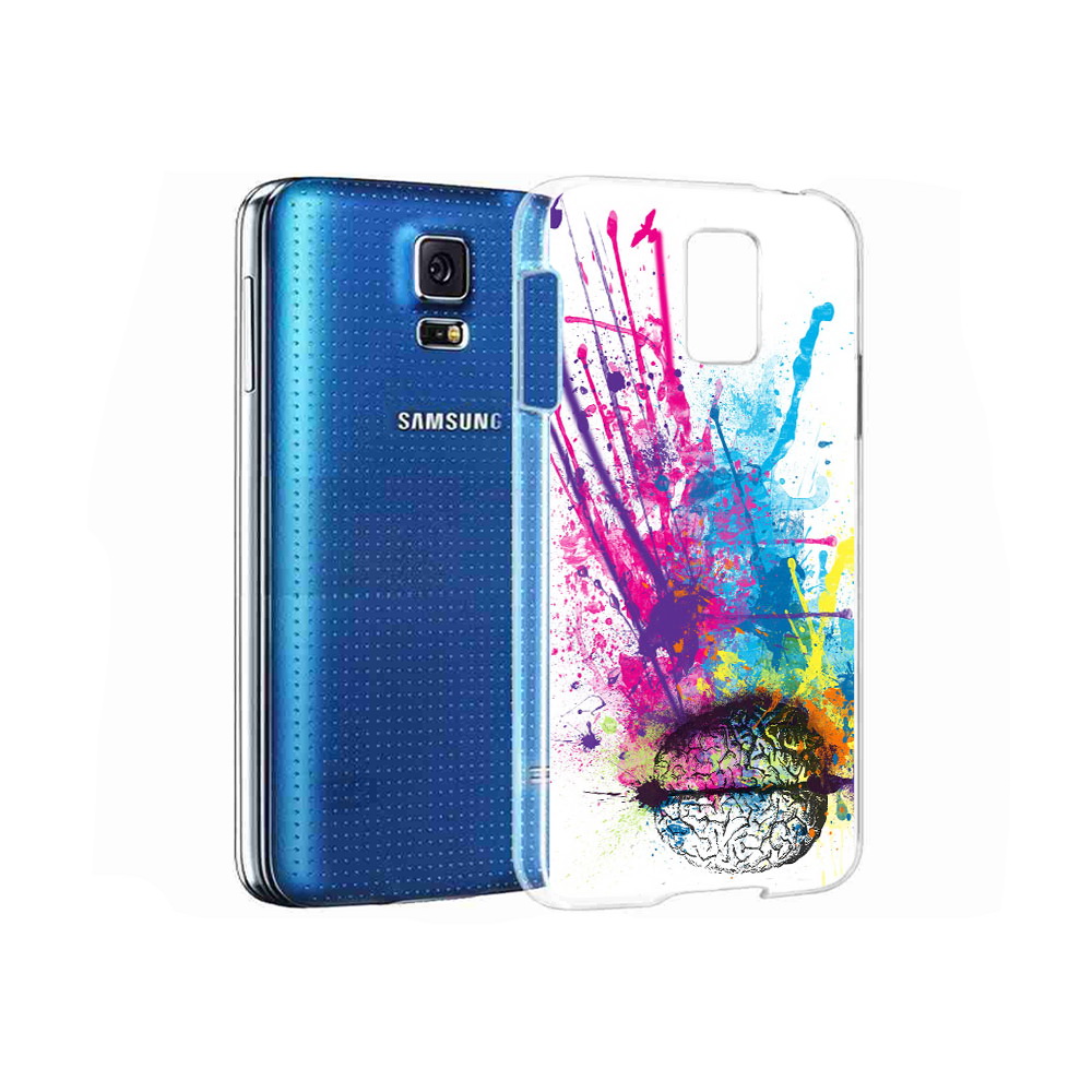 

Чехол MyPads Tocco для Samsung Galaxy S5 яркий красочный мозг (PT12196.512.710), Прозрачный, Tocco