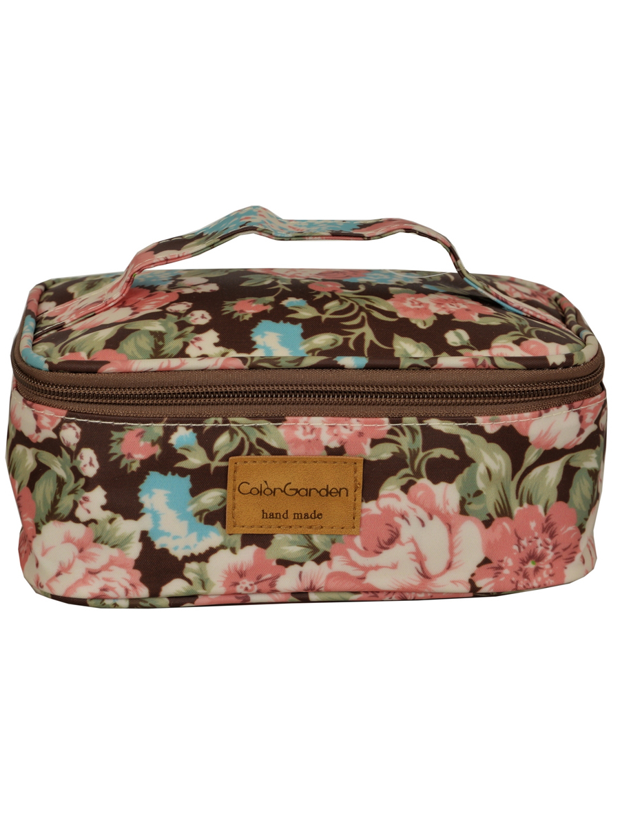 

Косметичка женская Color Garden 132123 коричневая, 12х21х8 см, 132123