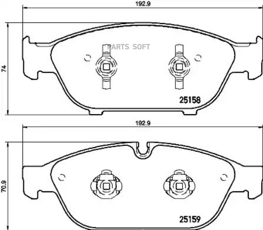 

Тормозные колодки brembo P85127