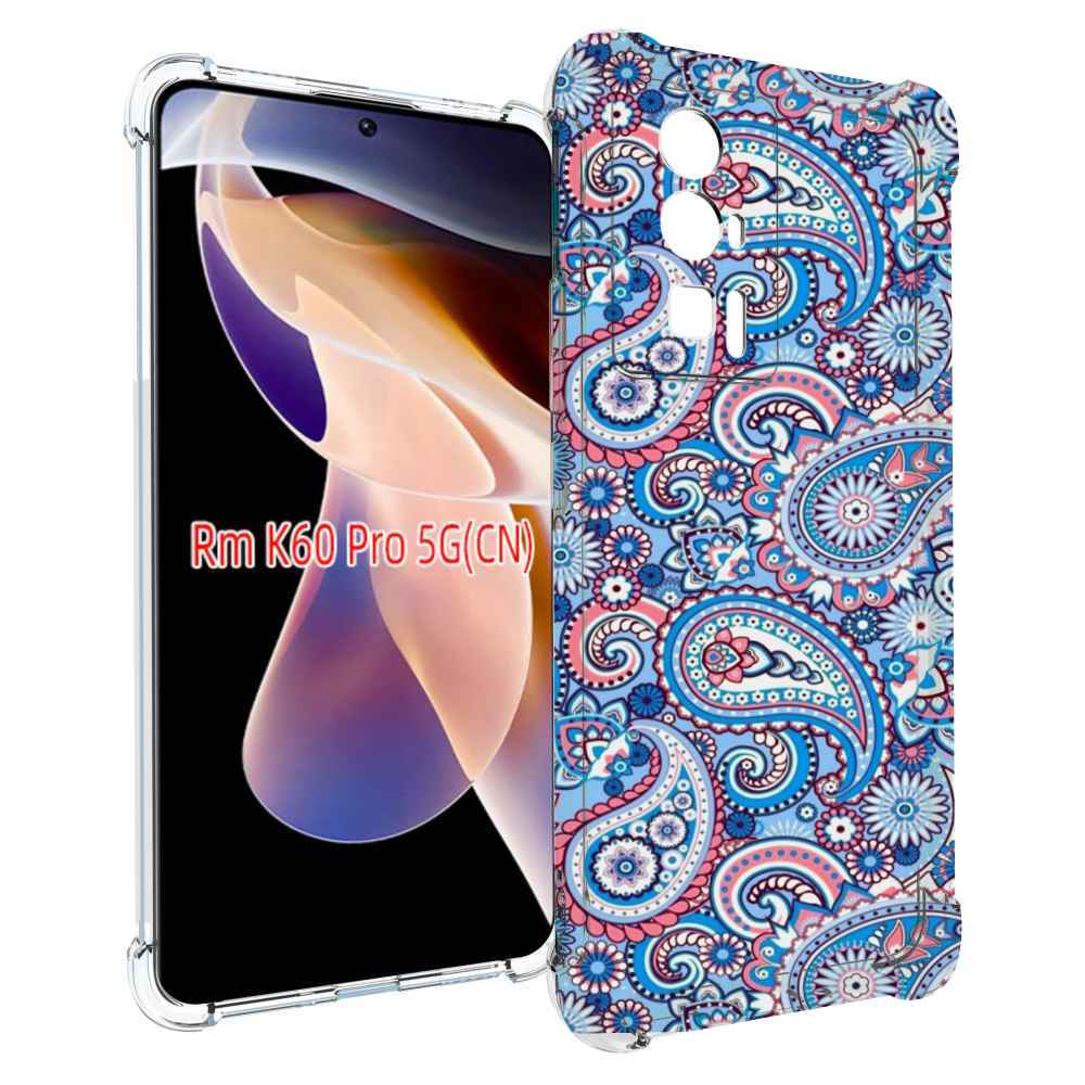

Чехол MyPads красивый голубой арнамент для Xiaomi Redmi K60 Pro, Прозрачный, Tocco