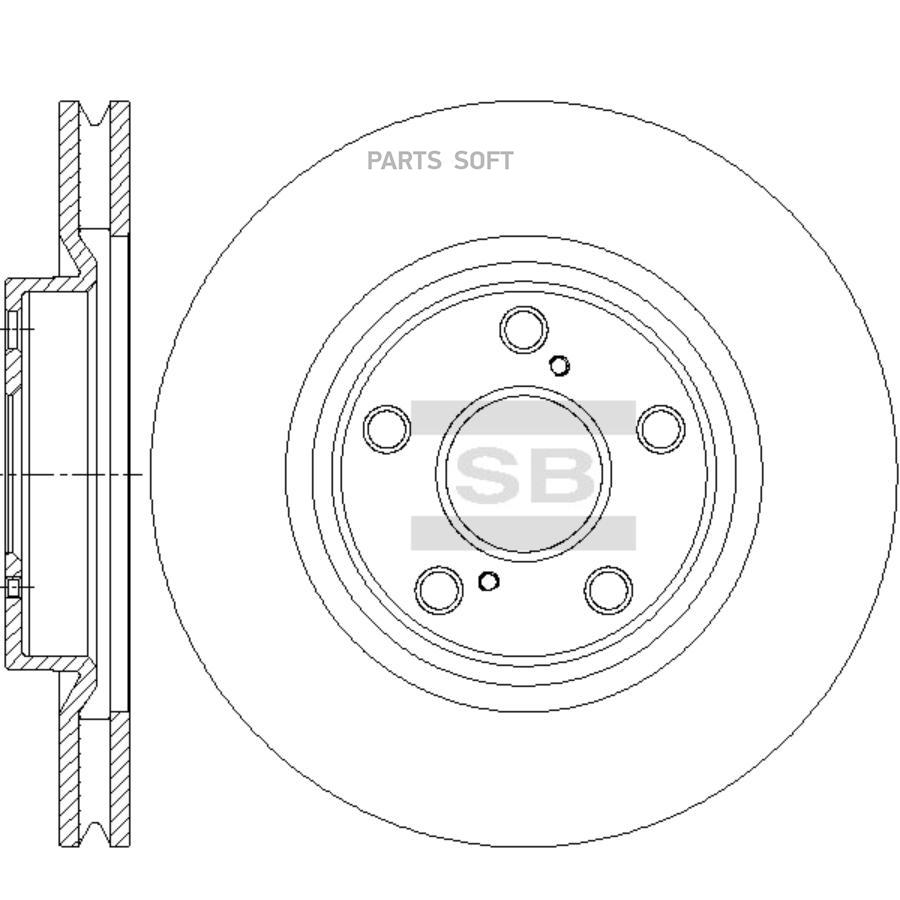 

Диск Тормозной Toyota Camry (V40) 06-11/Rav 4 05- Передний Вент.D 296мм. Sangsin brake арт