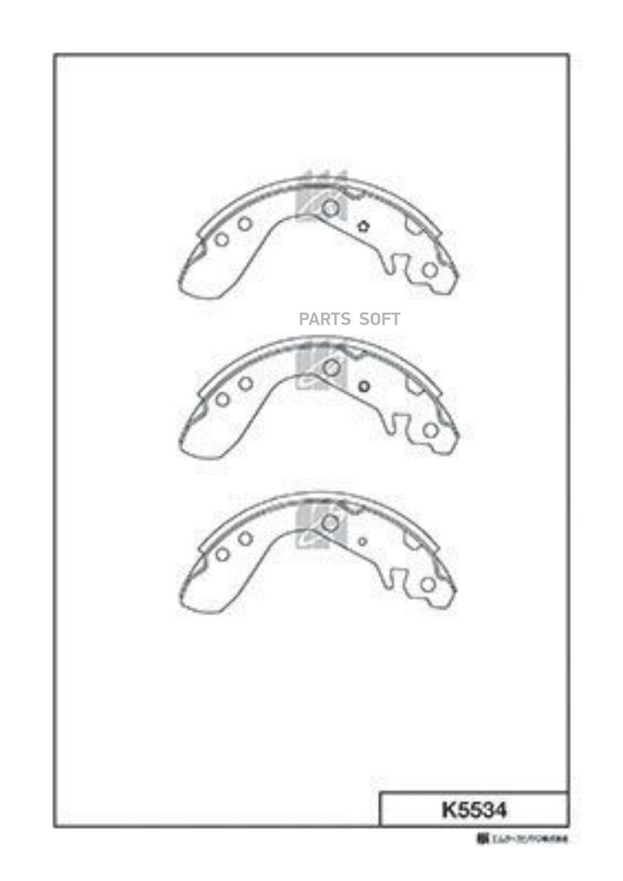 

Колодки тормозные барабанные\ Honda Jazz II 1.2-1.4i 02 1шт KASHIYAMA K5534 K5534-01