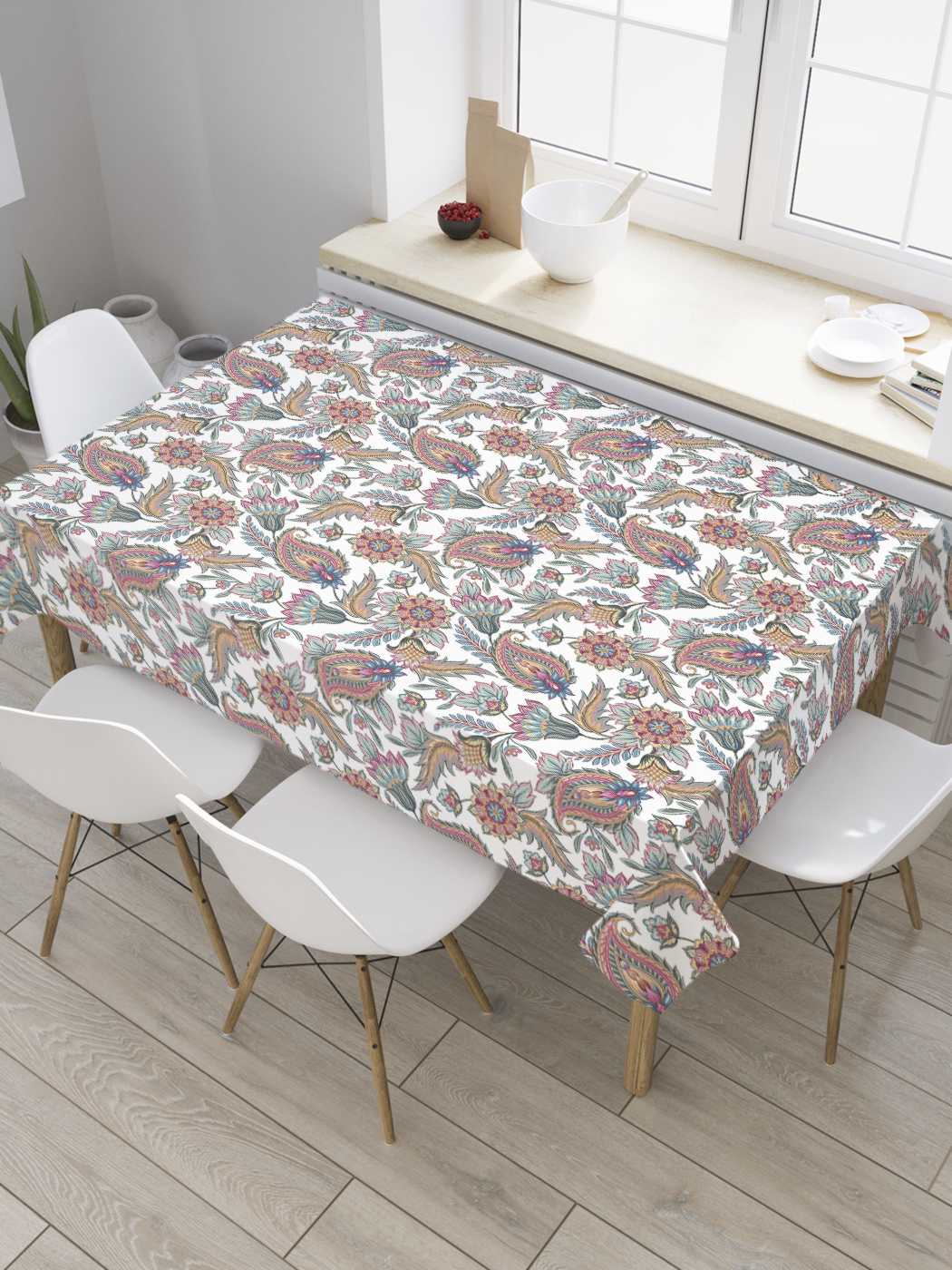 

Скатерть прямоугольная JoyArty "Природная нежность" из оксфорда, 180x145 см, Белый, Природная нежность