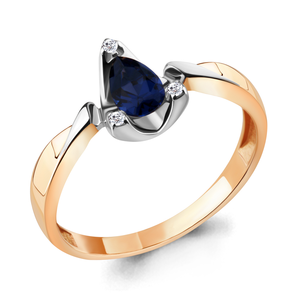 

Кольцо из серебра с сапфиром р. , Aquamarine 68696Б_925_з, 68696Б_925_з