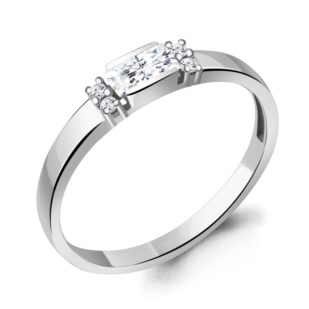 

Кольцо из серебра с фианитом р. 16 Aquamarine 68697А_925_р, 68697А_925_р
