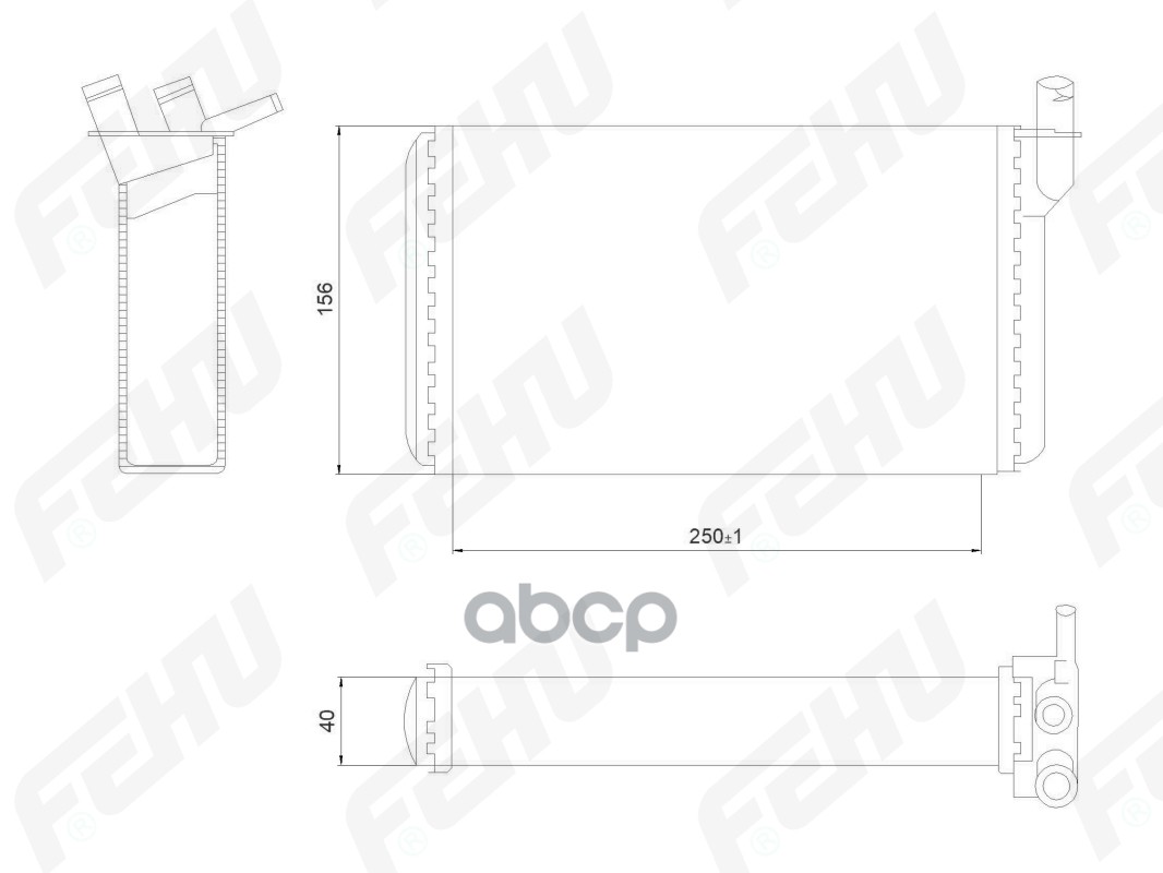 FEHU FRH1064M Радиатор отопителя (сборный) VAZ 2110-12