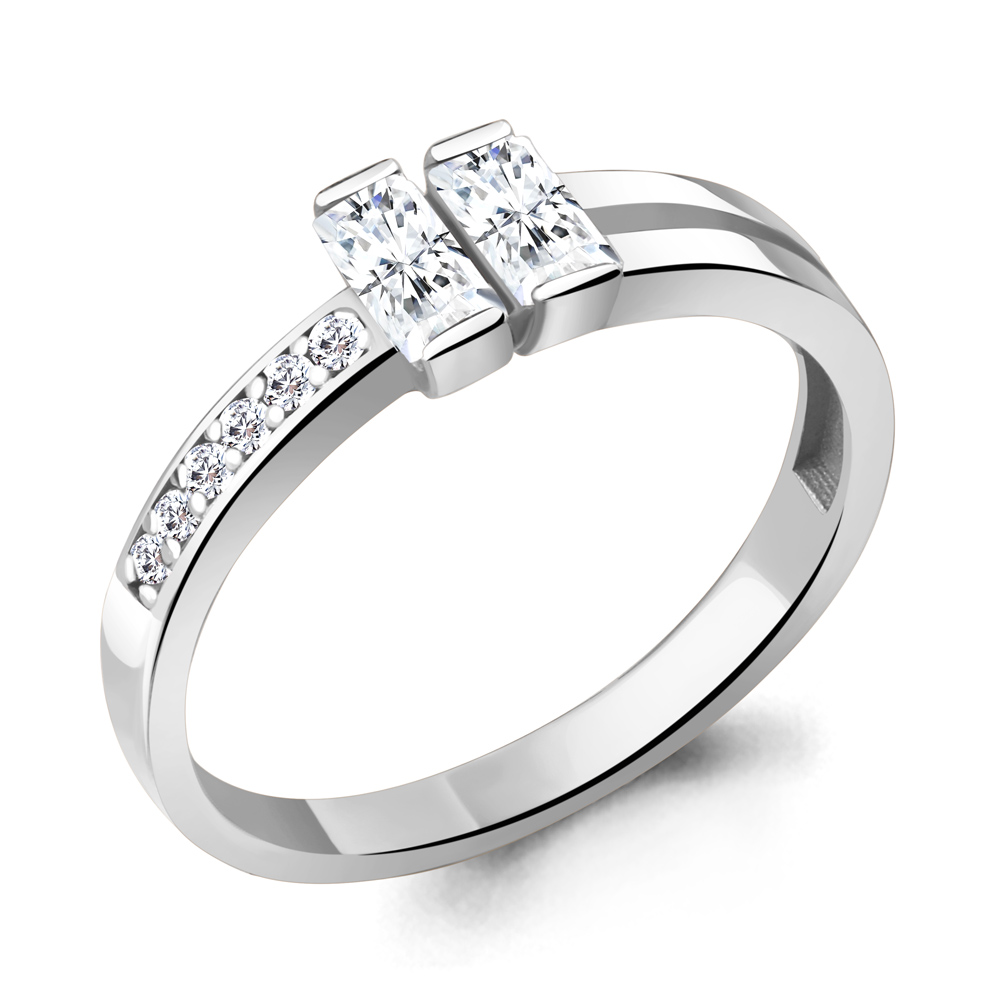 

Кольцо из серебра с фианитом р. 18,5 Aquamarine 68698А_925_р, 68698А_925_р