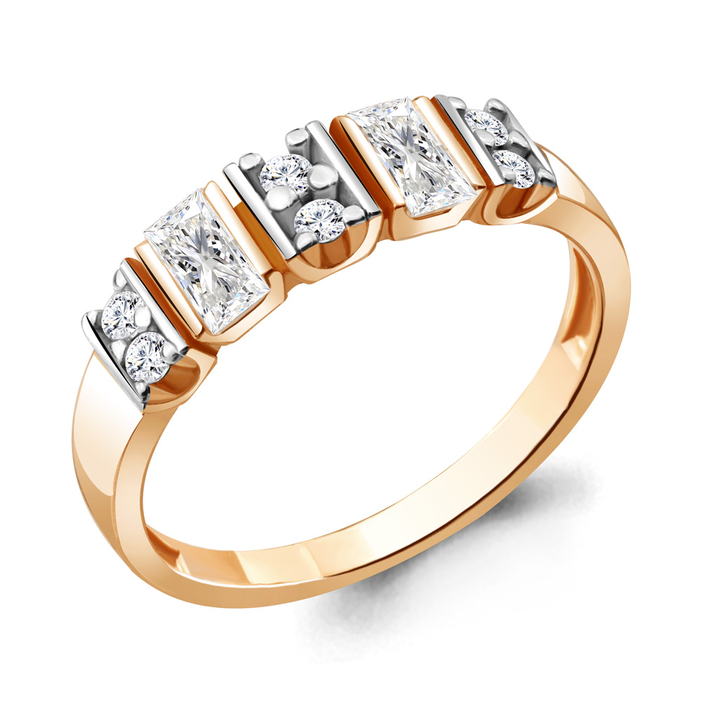 

Кольцо из серебра с фианитом р. 17,5 Aquamarine 68699А_925_з, 68699А_925_з