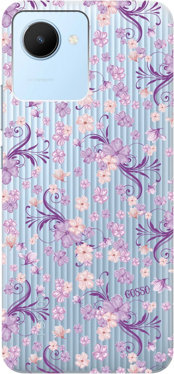

Силиконовый чехол на realme C30 с 3D принтом "Lilac Flowers" прозрачный, Прозрачный;фиолетовый, 1566800