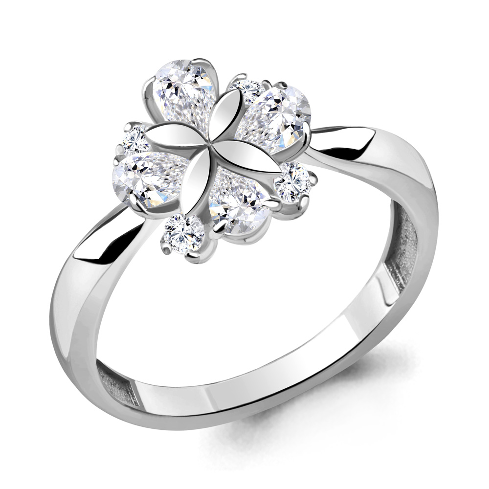 

Кольцо из серебра с фианитом р. 17 Aquamarine 68702А_925_р, 68702А_925_р