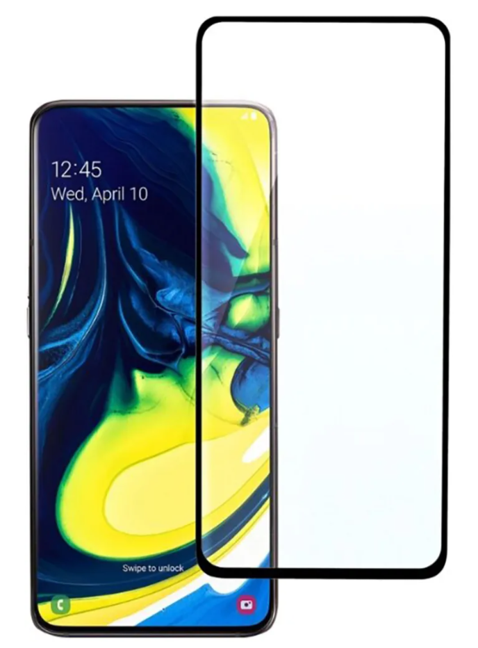 

Защитное стекло на Samsung Galaxy A90/A80 (2019)/A21, 5D, черный, X-CASE